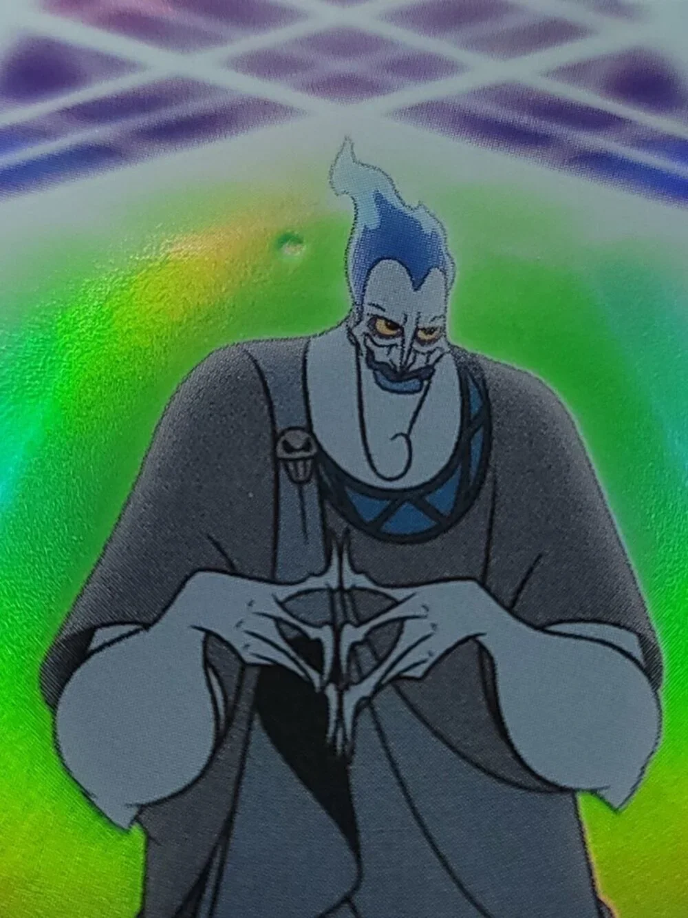 Hades Topps 2026 Disney Neon Holo Parallel Refractor Limited 102/199 Small Mark - Picture 3 of 4